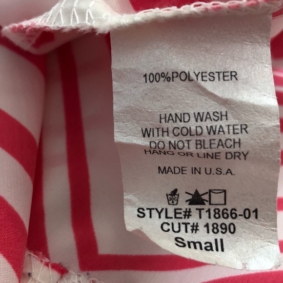 Peach Love Cream chevron cap sleeve pullover top - Picture 5 of 8